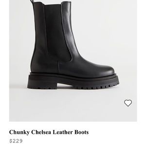& Other Stories chunky leather Chelsea boots